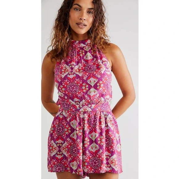 Free People Coral Tides Romper - Picture 11 of 11
